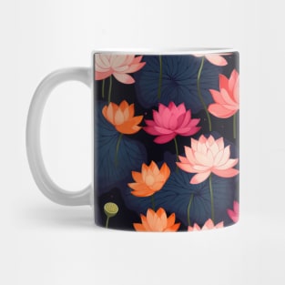 Serenity Blooms: Timeless Lotus Flower Pattern Mug